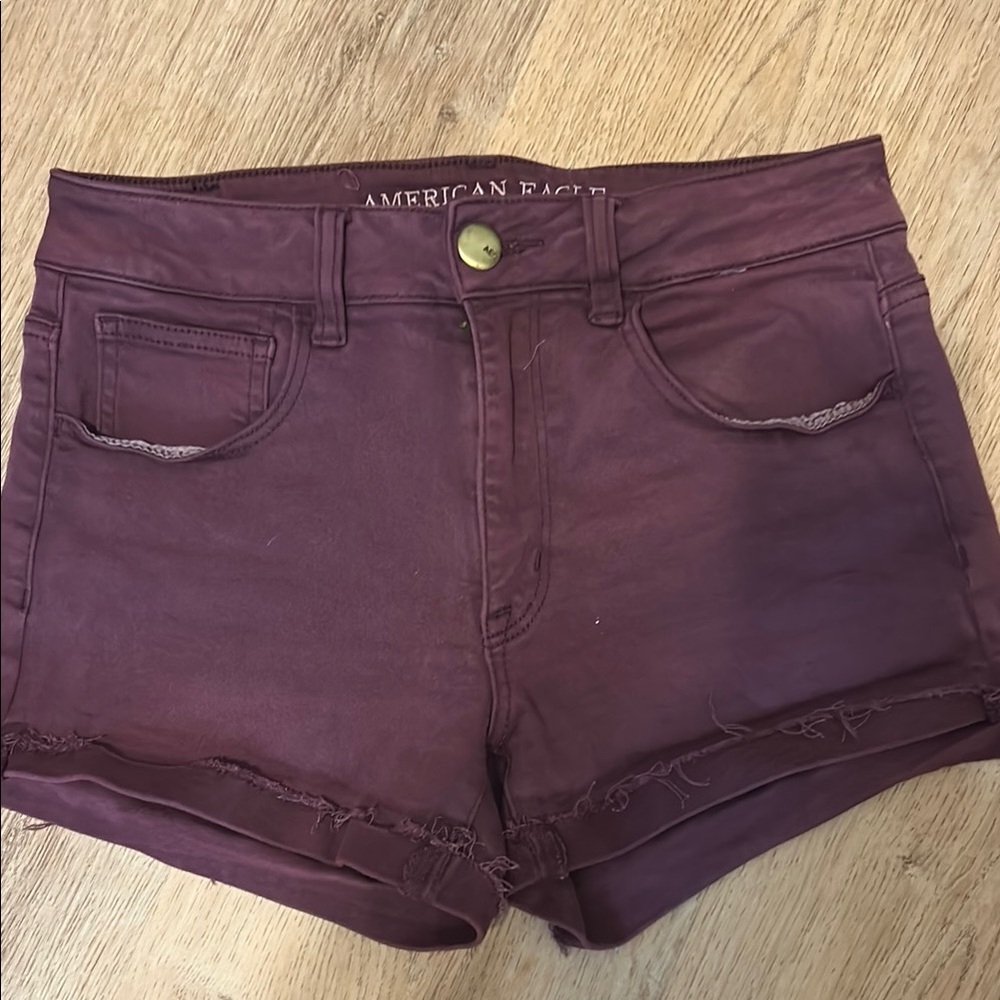American Eagle Outfitters Women's Purple/Maroon Shorts